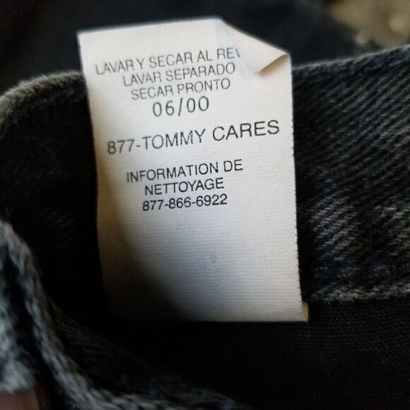 Vintage 90s y2k Black Tommy Hilfiger High Rise Waist Relaxed Fit Mom Jeans 9/30 - Picture 8 of 8